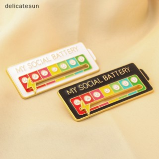 Delicatesun เข็มกลัดโลหะ รูป My Social Sliding Enamel Pins เครื่องประดับ สําหรับเสื้อผ้า