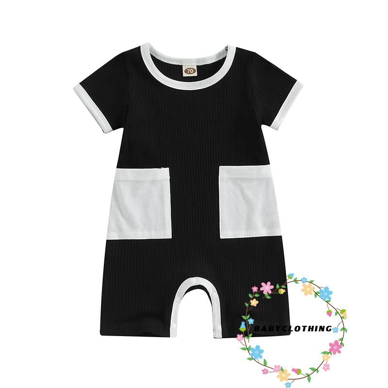 babyclothes-ชุดจั๊มสูทรอมเปอร์-แขนสั้น-คอกลม-เย็บปะติดปะต่อกัน-แฟชั่นฤดูร้อน-พร้อมกระเป๋า-สําหรับเด็กผู้ชาย