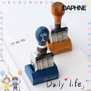 Daphne ลูกกลิ้งแสตมป์ไม้ Diy สําหรับทํางานหัตถกรรมปีเดือนและวัน