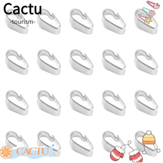 Cactu ตะขอเชื่อมต่อโซ่ สีเงิน สําหรับทําเครื่องประดับ สร้อยคอ