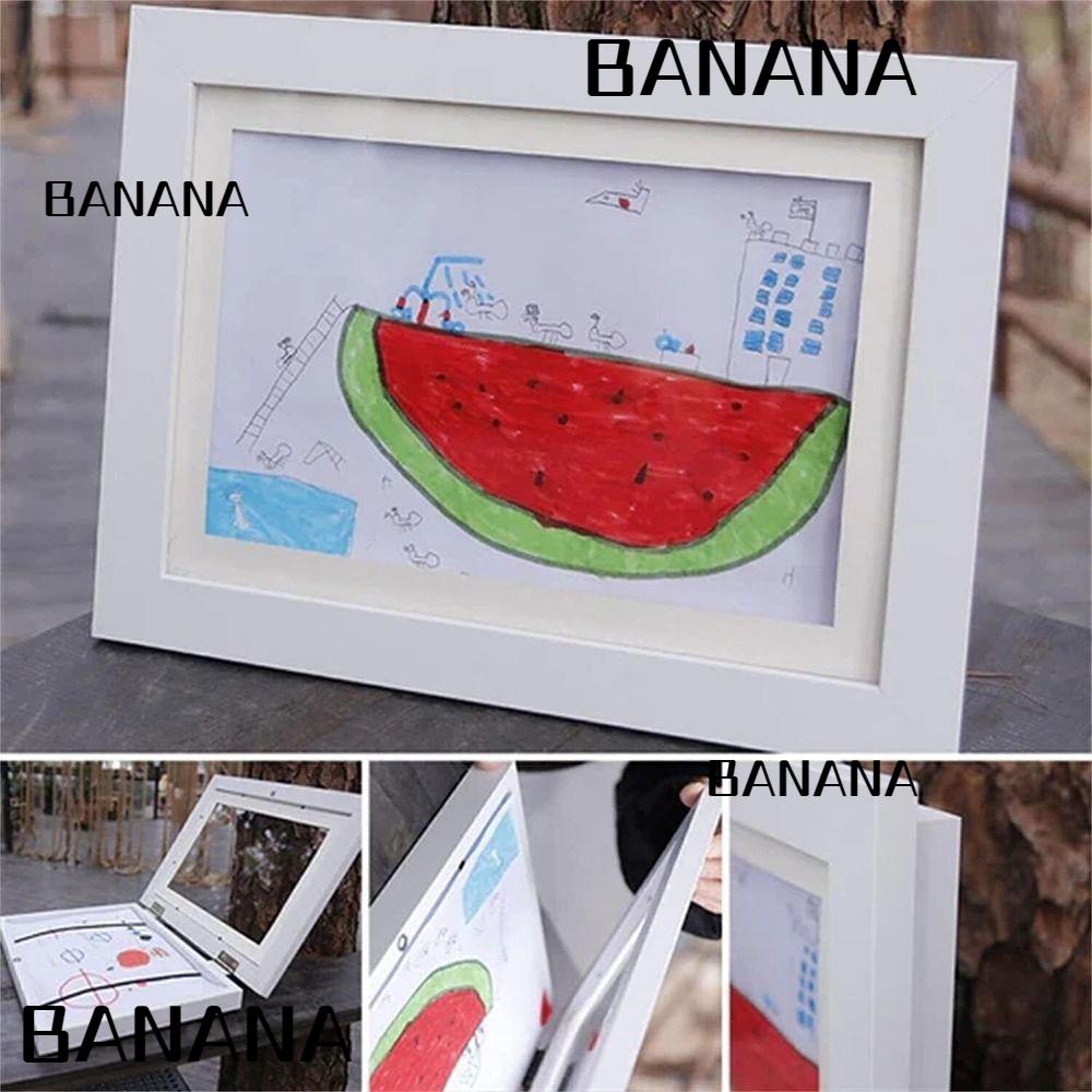 banana1-กรอบรูปศิลปะเด็ก-งานฝีมือ-โปรเจคเด็ก-เปิดด้านหน้า-และเปลี่ยนได้-ที่เก็บของผลงาน-วาดภาพ