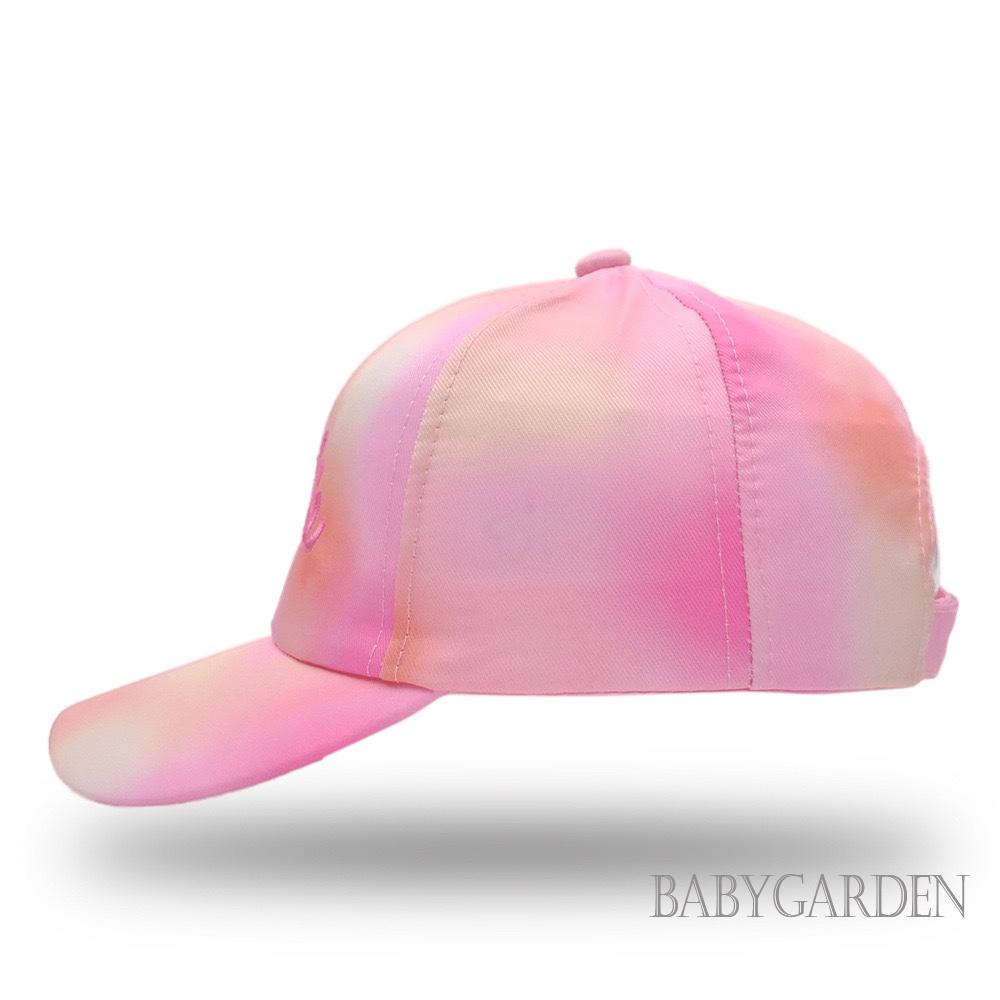 หมวกเบสบอล-ปักลายตัวอักษร-สีรุ้ง-เหมาะกับเดินชายหาดกลางแจ้ง-แฟชั่นฤดูร้อน-สําหรับเด็กผู้หญิง