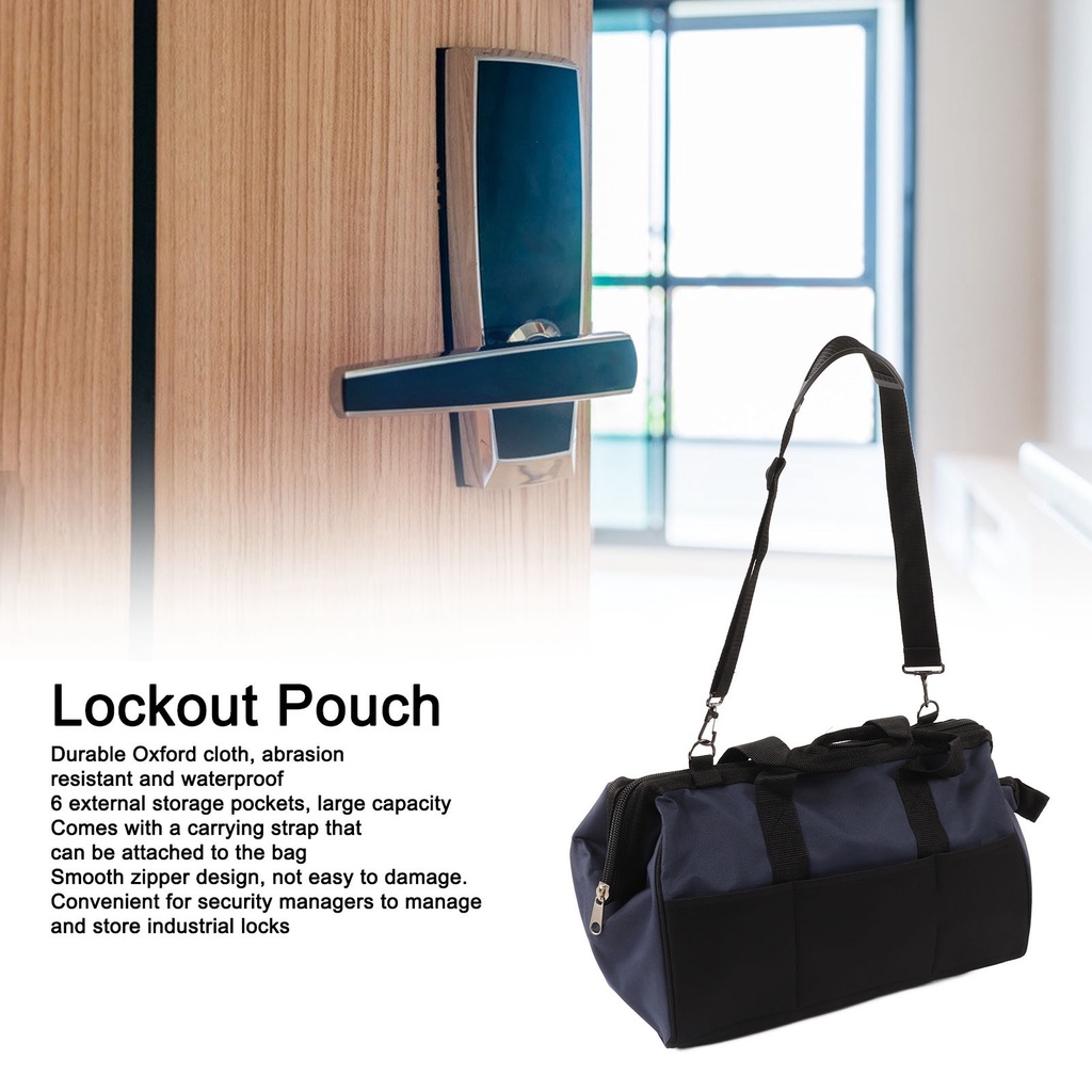 Intelligent Security Black Lockout Tagout Bag กระเป๋า ความจุขนาดใหญ่ผ้า ...
