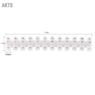 AKTS 10pcs 360V 10A ขั้วต่อสกรูสองแถว Barrier ไฟฟ้า 12-terminal Strip Block