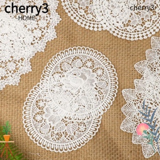 Cherry3 แผ่นรองแก้ว ทรงกลม ลายดอกกุหลาบ เถาวัลย์ ดอกป๊อปปี้ ดอกแดครอน ขนาด 8 นิ้ว สําหรับตกแต่งโต๊ะ ห้องครัว 8 ชิ้น