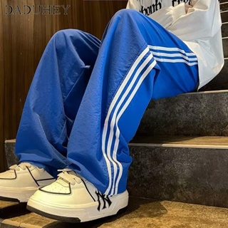 DaDuHey🔥 Dopamine Wear Mens and Womens 2023 New American Retro All-Match Striped Casual Pants Summer Thin Fashion Loose Sports Pants Jogger Pants