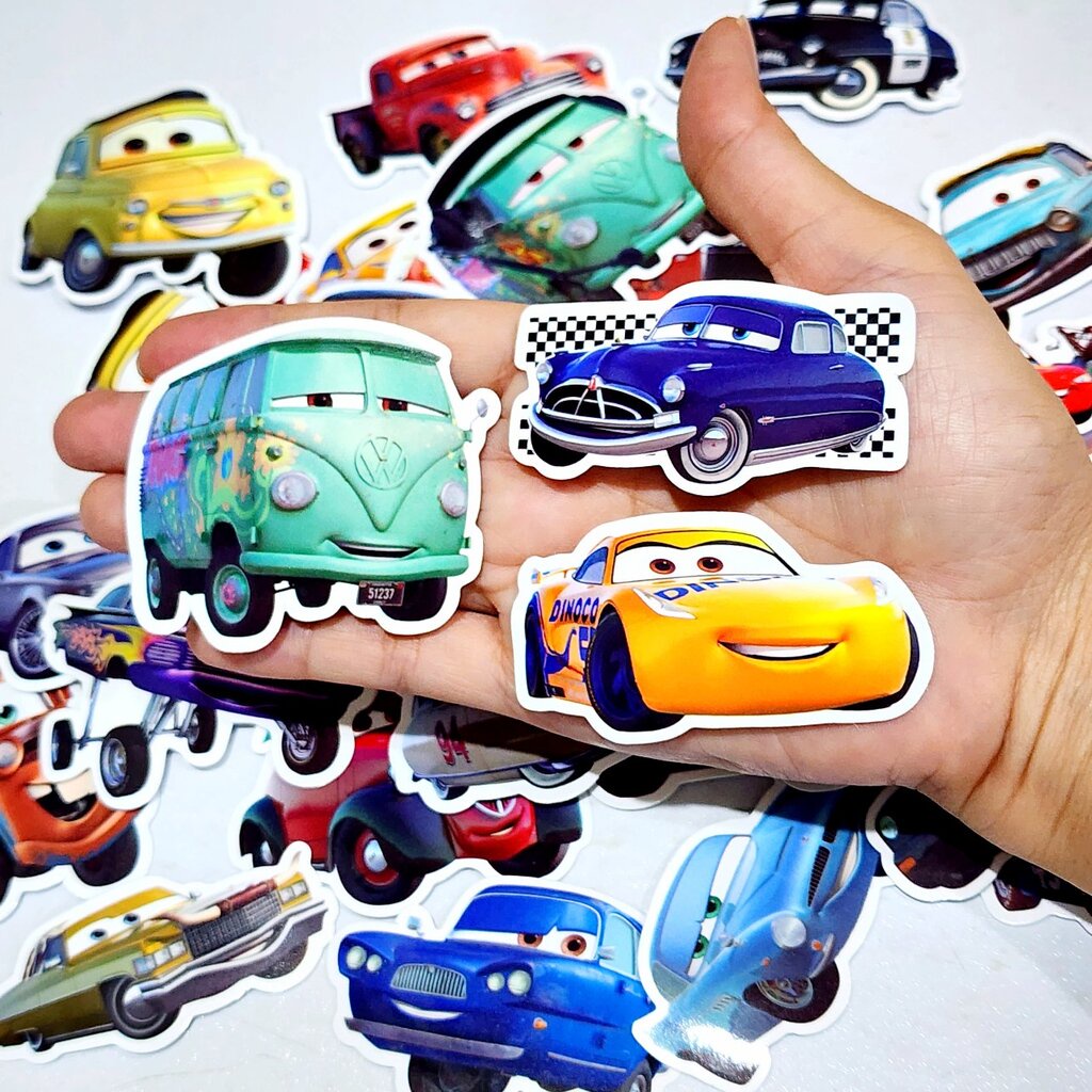 สติ๊กเกอร์-การ์ตูน-cars-mcqueen-ติดแน่น-กันน้ำ-ติดกระเป๋าเดินทาง-49-ชิ้น-sticker