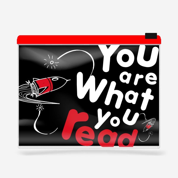 Bundanjai (หนังสือ) YWR-ซองซิป : You Are What You Read Zipper PVC bag ...