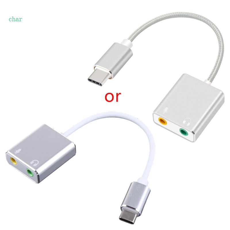 char-อะแดปเตอร์การ์ดเสียงภายนอก-usb-type-c-สําหรับ-windows-linux