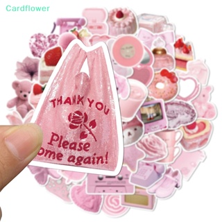 &lt;Cardflower&gt; สติกเกอร์ PVC ลายการ์ตูนบาร์บี้ สีชมพู กันน้ํา สําหรับติดตกแต่งกีตาร์ แล็ปท็อป กระเป๋าเดินทาง โทรศัพท์ ลดราคา 50 ชิ้น