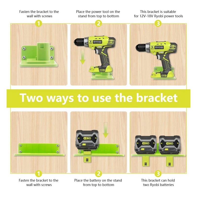 ชั้นวางแบตเตอรี่-แบบติดผนัง-สําหรับสว่านไฟฟ้า-ryobi-18v-one-ryobi-5-ชิ้น