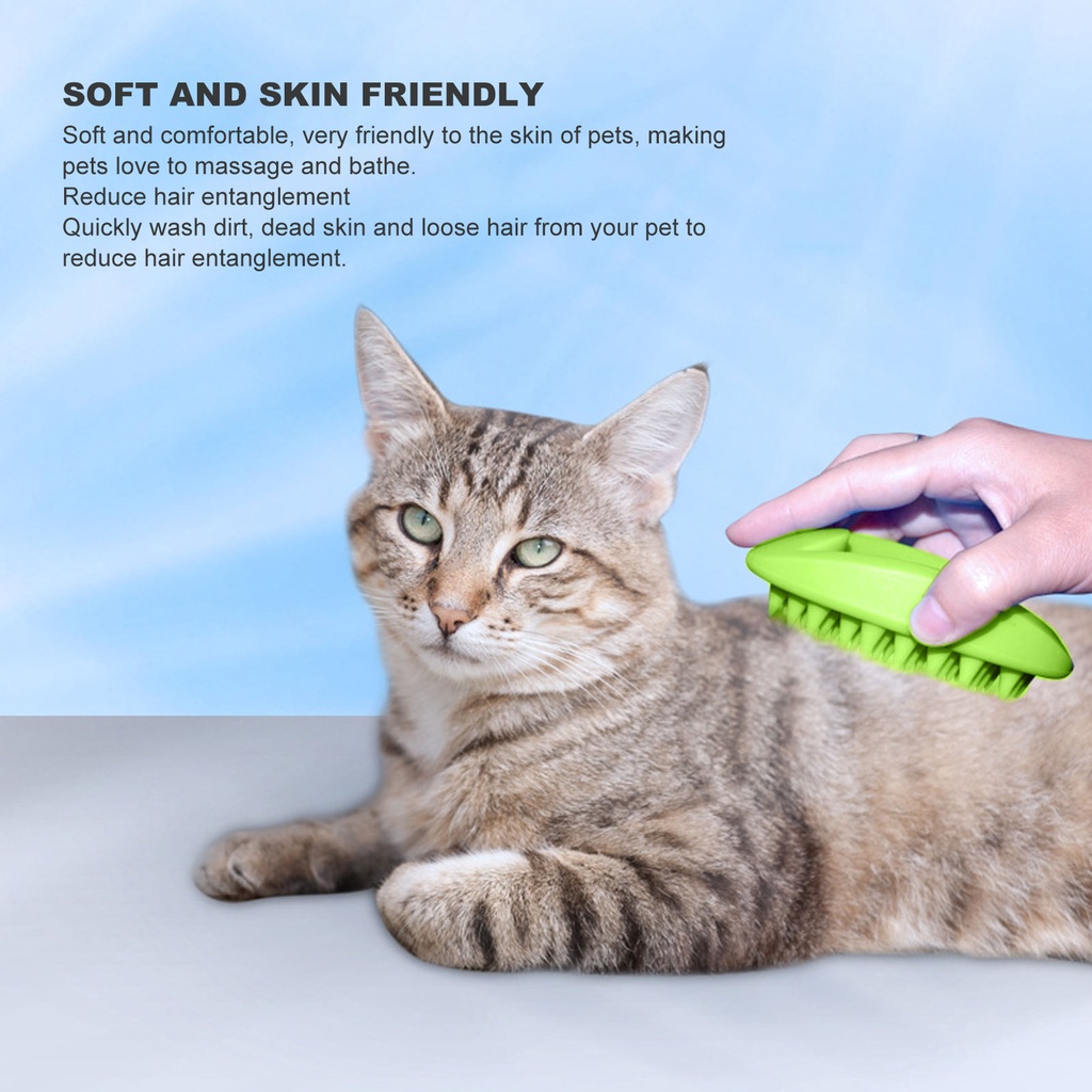 Pets Shop แปรงนวดสัตว์เลี้ยงซิลิโคนอาบน้ำกรูมมิ่งแปรงสัตว์เลี้ยงมัลติฟั