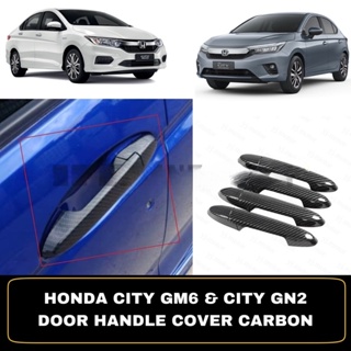 ฝาครอบมือจับ คาร์บอนไฟเบอร์ สําหรับ Honda City GN2 2020-2022 Sedan Hatchback &amp; City GM6 2014-2019