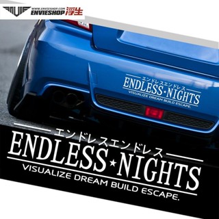 สติกเกอร์สะท้อนแสง ENDLSSNIGHT ป้องกันรอยขีดข่วน สําหรับติดตกแต่งรถยนต์