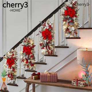 Cherry3 จี้พวงหรีดคริสต์มาส สําหรับตกแต่งบ้าน