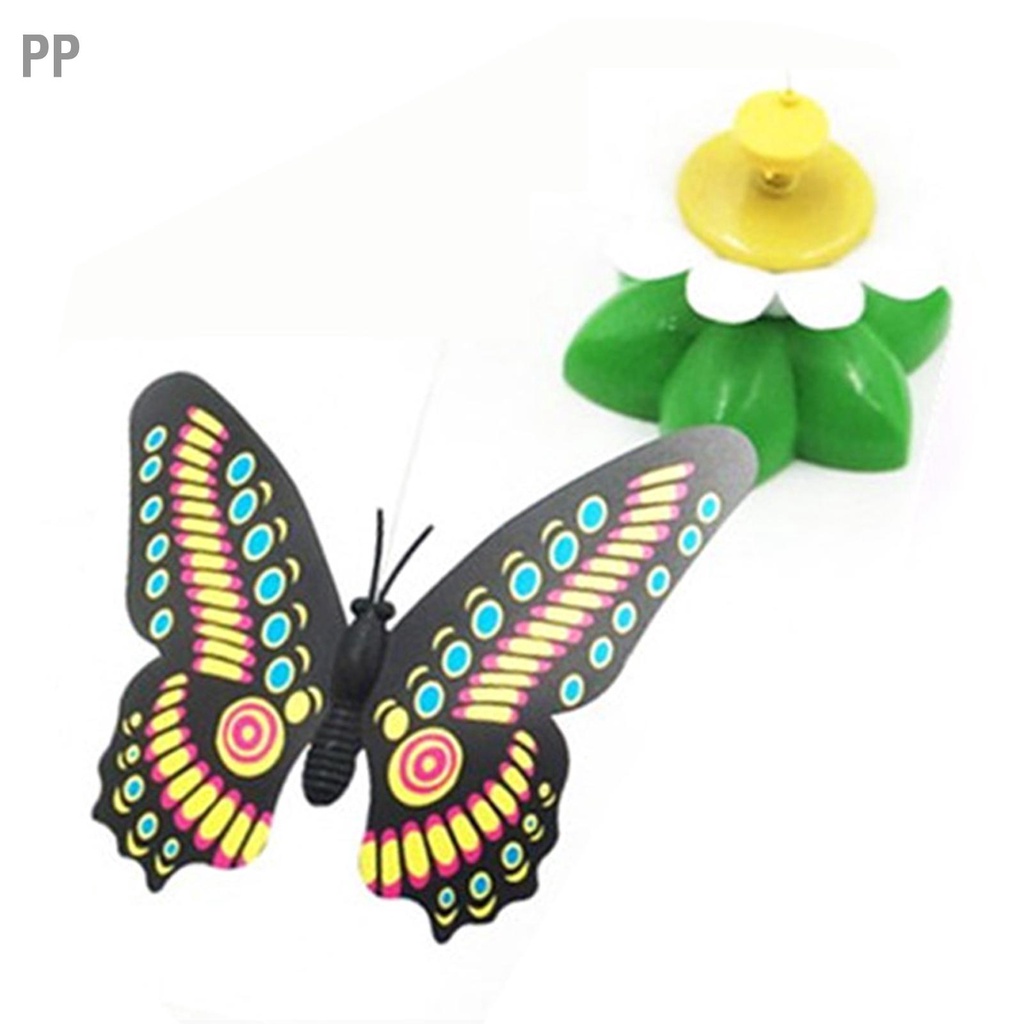 pp-cat-teaser-toy-360-degree-rotating-butterfly-flower-shape-interactive-kitten-ของเล่นแมว