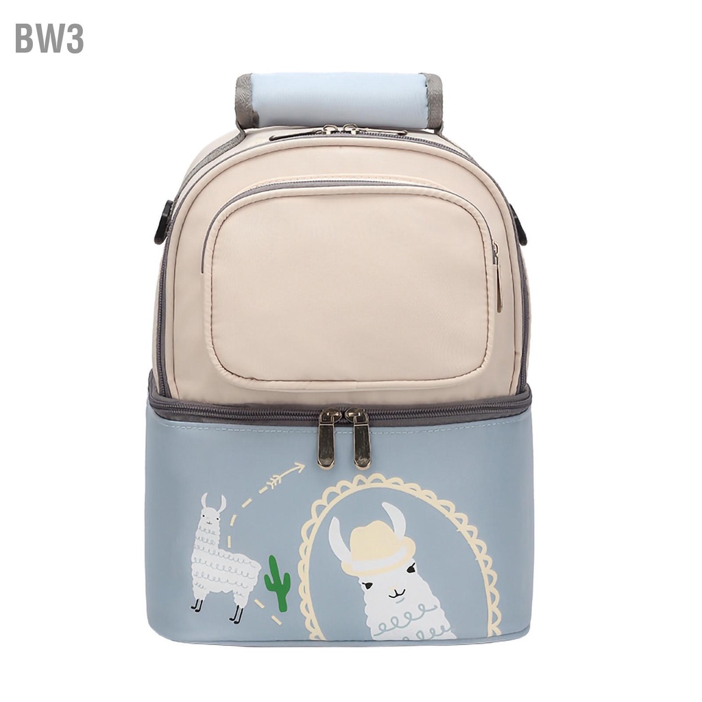 bw3-กระเป๋าเก็บความเย็นนมสองชั้นไนล่อนอุณหภูมิคงที่กระเป๋าเก็บความเย็นนมแม่สำหรับมัมมี่