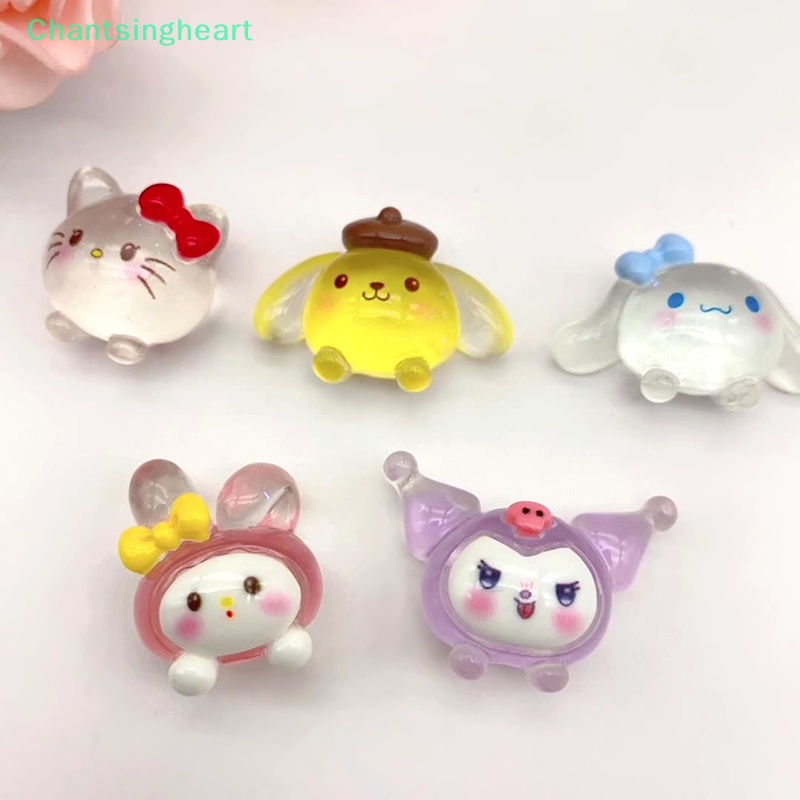 sanrio-lt-chantsingheart-gt-ตุ๊กตาการ์ตูน-hello-kitty-cinnamon-kuromi-เรืองแสง-ขนาดเล็ก-ของเล่น-สําหรับตกแต่งบ้านตุ๊กตา-2-ชิ้น