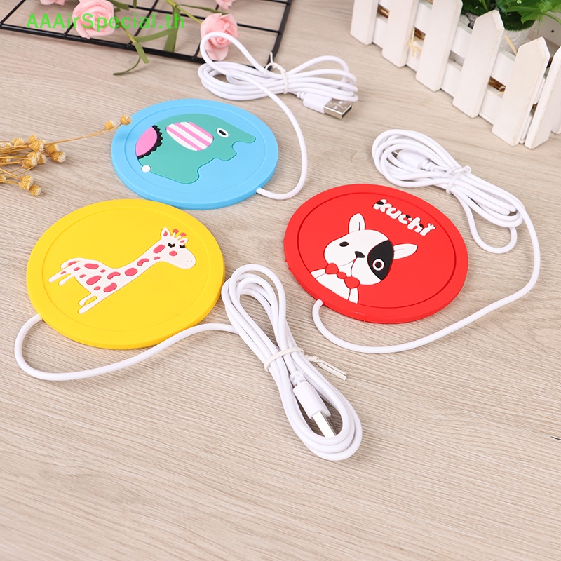 aaairspecial-แผ่นซิลิโคนรองแก้วมัก-ลายการ์ตูน-usb-สําหรับอุ่นแก้วกาแฟ-ชา-เครื่องดื่ม