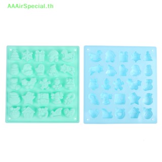 Aaairspecial แม่พิมพ์ซิลิโคน ลายคริสต์มาส สโนว์แมน 25 ช่อง สําหรับทําเค้ก ช็อคโกแลต เบเกอรี่ TH