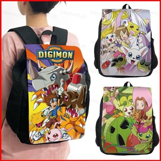 Fash Digimon Adventure กระเป๋าเป้สะพายหลัง ความจุขนาดใหญ่ ระบายอากาศ พิมพ์ลาย อเนกประสงค์ สําหรับผู้หญิง ผู้ชาย นักเรียน