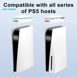 Amocase99 พัดลมระบายความร้อน Ps5 ความเร็วสูง ปรับได้ พร้อมไฟ Led Rgb เสียงรบกวนต่ํา สําหรับเล่นเกม