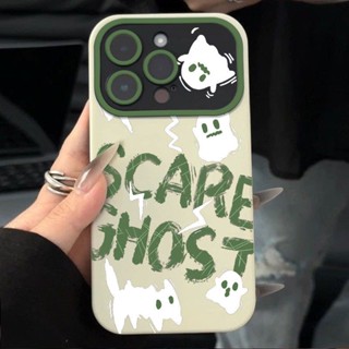 เคสโทรศัพท์มือถือ ซิลิโคนนุ่ม ลายผีภาษาอังกฤษ สําหรับ Iphone 14promax 13pro 12 11 7p