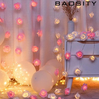 [Baosity] สายไฟหิ่งห้อย LED 50 ดวง รูปช่อดอกกุหลาบ โฟม สําหรับตกแต่งบ้าน วันครบรอบ ห้องเทศกาล