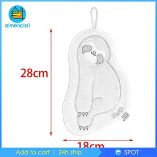 [Almencla1] ผ้าขนหนูเช็ดมือ แบบนิ่ม ดูดซับน้ําได้ดี ลายการ์ตูนสัตว์ แห้งเร็ว สําหรับบ้านใหม่ ห้องนอน ห้องครัว