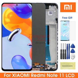 หน้าจอ 6.43 นิ้ว สําหรับ Xiaomi Redmi Note 11 2201117หน้าจอสัมผัสดิจิทัล Lcd พร้อมกรอบ แบบเปลี่ยน สําหรับ Redmi Note 11