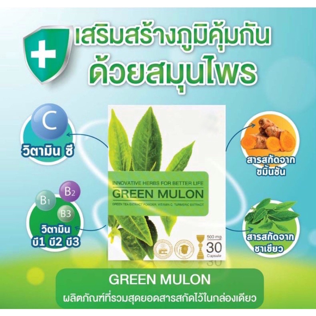 ภาพสินค้ากรีน มูลอน GREEN MULON"แพ็คเกจใหม่" บรรเทาอาการภูมิแพ้ สร้างภูมิต้านทาน จากร้าน dr_mall บน Shopee ภาพที่ 2