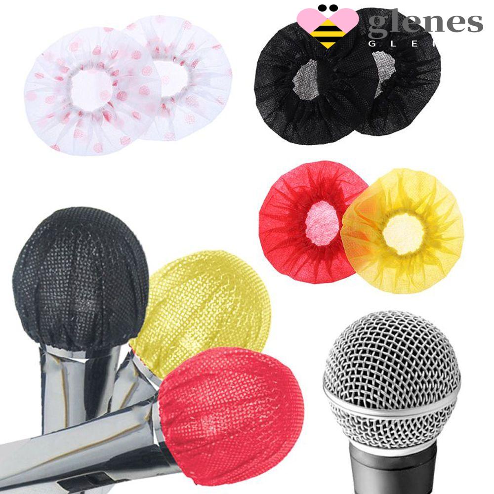 GLENES 10 Pairs/20Pcs Mic Cap Pad Recording Room Antibacterial Cover Microphone Cover Disposable