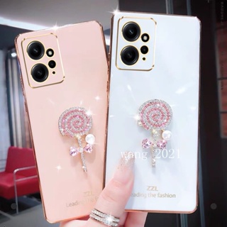 Ready Stock New Casing เคส Redmi Note12 Note 12S Note 12 Pro+ Plus 4G 5G Phone Case Colorful Candy Sweetheart Pearl Rhinestone Lollipop Silicone Plating Soft Case for Redmi Note12 4G เคสโทรศัพท