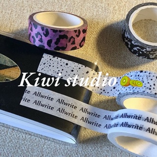KiwiStudio （ผสม 4 ชิ้น）สติ๊กเกอร์ เทปกระดาษ DIY สร้างสรรค์ กระดาษคราฟ สติกเกอร์（118）