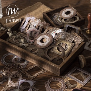 Jianwu แผ่นกระดาษฉลุลาย สไตล์วินเทจ โรแมนติก สร้างสรรค์ สําหรับตกแต่งสมุดบันทึก 20 แผ่น