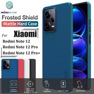Nillkin เคสโทรศัพท์มือถือ PC แข็ง กันกระแทก หรูหรา สีดํา สีฟ้า สําหรับ Xiaomi Redmi Note 12 Pro Note12 Pro+ Plus 5G