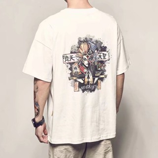 【NEW】เสื้อยืดแขนสั้น คอกลม ทรงหลวม พิมพ์ลาย Qi Tian Dasheng เข้ากับทุกการแต่งกาย แฟชั่นฤดูร้อน สําหรับผู้ชาย