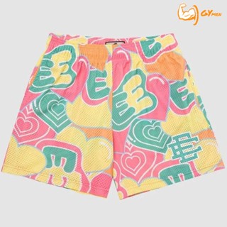 [Gymen] ผู้ชายกีฬาออกกำลังกายกางเกงขาสั้น  sports shorts Mens  ทรงหลวม พิมพ์ลาย Eric Emanuel แฟชั่นฤดูร้อน สไตล์อเมริกัน สําหรับผู้ชาย