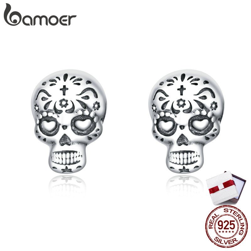 bamoer-authentic-925-sterling-silver-gothic-cool-skull-stud-earrings-for-women-and-men-silver-925-fashion-jewelry-sce953