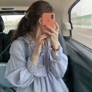 Heygirl เสื้อแขนยาว พิมพ์ลายลูกไม้ ใบบัว สีดํา สไตล์เกาหลี ฤดูร้อน สําหรับผู้หญิง QECI