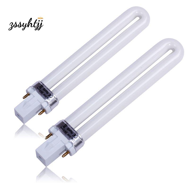 ใหม่ หลอดไฟ UV 9W 365nm แบบเปลี่ยน สําหรับเครื่องเป่าเล็บ 2 ชิ้น ...