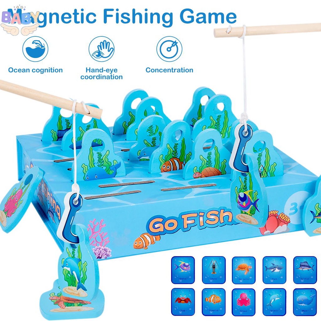 เกมตกปลามอนเตสซอรี่-พร้อมการ์ด-และเกมจับปลา-สําหรับเด็ก-shopcyc2493