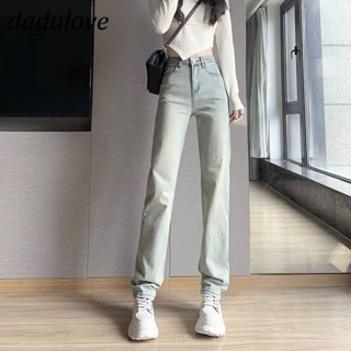 DaDulove💕 New American Ins High Street Yellow Mud Jeans WOMENS Niche High Waist Straight Trousers Trousers