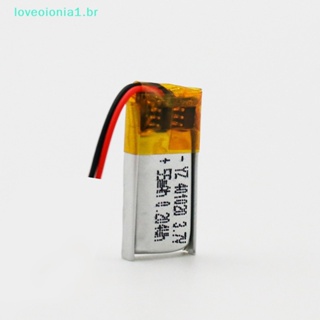 Loveoionia1 401020 ชุดหูฟังบลูทูธลิเธียมโพลิเมอร์ 55mAh 3.7V แบบชาร์จไฟได้