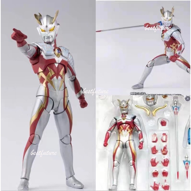 โมเดลฟิกเกอร์-อนิเมะ-ultraman-z-jack-zero-x-darkness-shf-ของเล่นสําหรับเด็ก