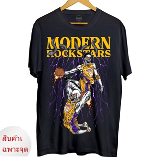 การพิมพ์ฝ้ายเสื้อยืด NBA Kobe เสื้อยืดสุดเท่ CrewneckT-shirtOversized T-shirt เสื้อยืดผ้าคอตตอน V.01S-4XL