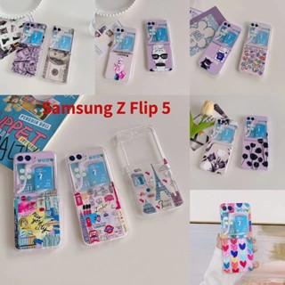 เคสโทรศัพท์มือถือแบบแข็ง ใส กันกระแทก ลายการ์ตูนโปเกม่อน สําหรับ Samsung Galaxy Z Flip 5 5G Z Flip 5