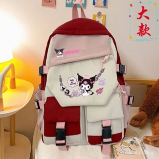 Kuromi กระเป๋าเป้สะพายหลัง กระเป๋านักเรียน พิมพ์ลายการ์ตูนน่ารัก จุของได้เยอะ สไตล์ญี่ปุ่น สําหรับเด็กผู้หญิง