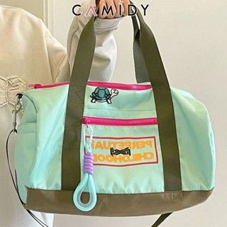 Camidy One Shoulder Messenger Gym Bag กระเป๋าเดินทางแบบพกพาความจุขนาดใหญ่กระเป๋านักเรียนขนาดใหญ่น้ำหนักเบาหนา