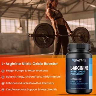 L-arginine - ปรับปรุงการไหลเวียนของเลือดของกล้ามเนื้อ การสร้างร่างกาย การสนับสนุนกล้ามเนื้อ อาหารเสริม